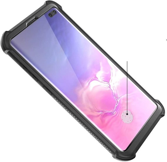 Huse pentru Samsung Galaxy S10 Plus, Dexnor Full Body Rugged, transparent / negru