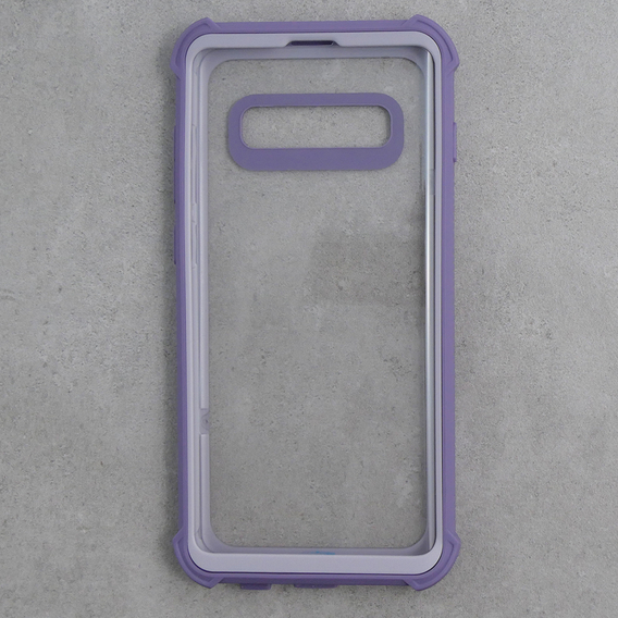 Huse pentru Samsung Galaxy S10 Plus, Dexnor Full Body Rugged, transparent / violet