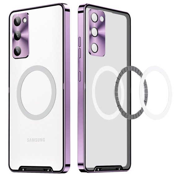 Huse pentru Samsung Galaxy S20 FE, CamShield MagSafe, transparent / violet