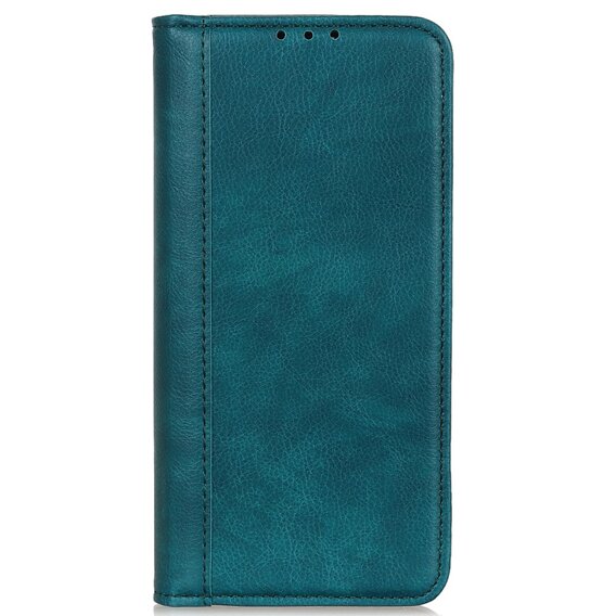 Huse pentru Samsung Galaxy S23 FE, Wallet Litchi Leather, verde