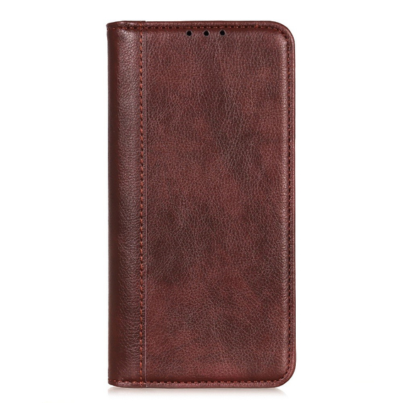 Huse pentru Samsung Galaxy Xcover 7, Wallet Litchi Leather, maro