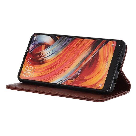 Huse pentru Samsung Galaxy Xcover 7, Wallet Litchi Leather, maro