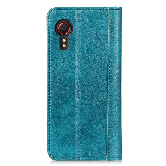 Huse pentru Samsung Galaxy Xcover 7, Wallet Litchi Leather, verde