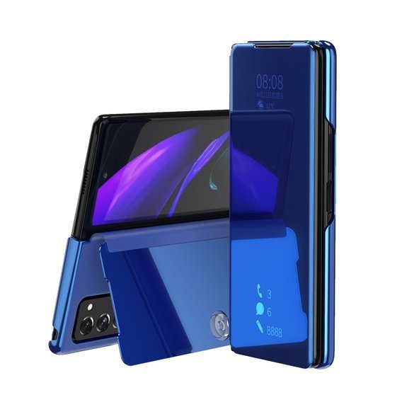 Huse pentru Samsung Galaxy Z Fold 2 5G, Clear View, albastru