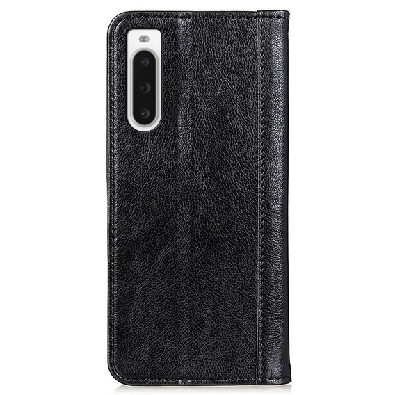 Huse pentru Sony Xperia 10 V, Wallet Litchi Leather, negru