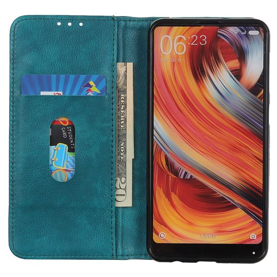 Huse pentru Sony Xperia 10 V, Wallet Litchi Leather, verde