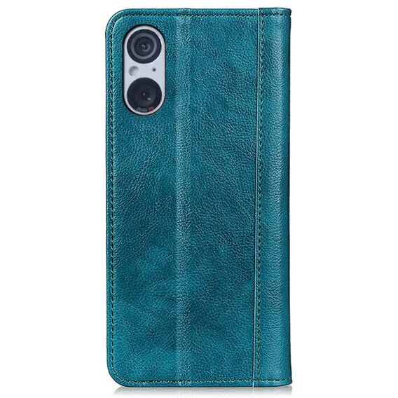 Huse pentru Sony Xperia 5 V, Wallet Litchi Leather, verde