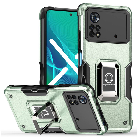 Huse pentru Xiaomi Poco X4 Pro 4G, Dual-Layer Armor, verde