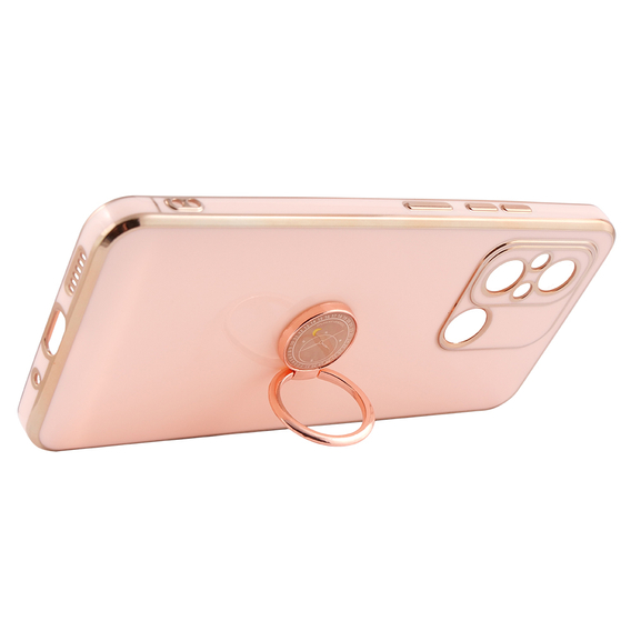 Huse pentru Xiaomi Redmi 12C, Electro Ring, roz rose gold