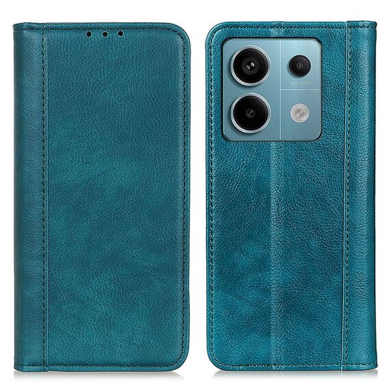 Huse pentru Xiaomi Redmi Note 13 Pro 5G, Wallet Litchi Leather, verde