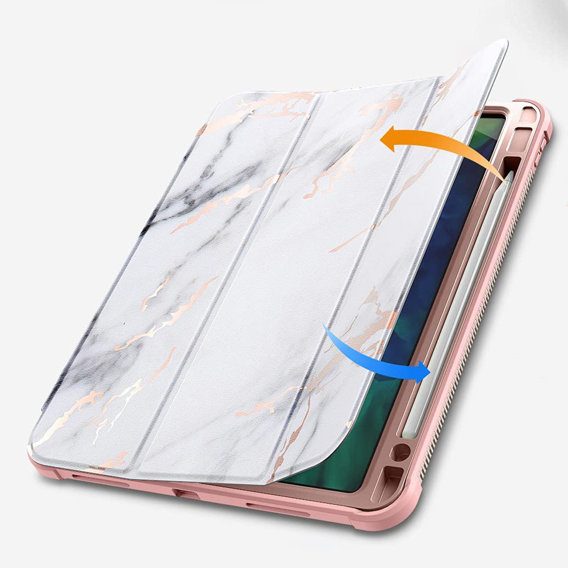 Huse pentru iPad Air 4 10.9 2020 / iPad Pro 11 2020 / 2018, Suritch Full Body Marble, roz