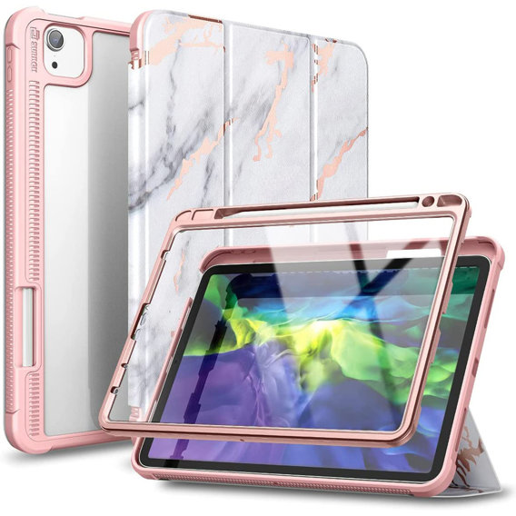 Huse pentru iPad Air 4 10.9 2020 / iPad Pro 11 2020 / 2018, Suritch Full Body Marble, roz