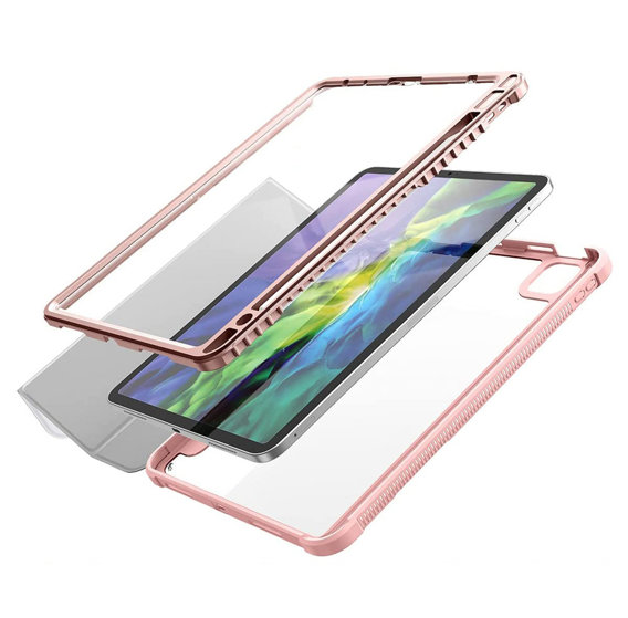 Huse pentru iPad Air 4 10.9 2020 / iPad Pro 11 2020 / 2018, Suritch Full Body Marble, roz