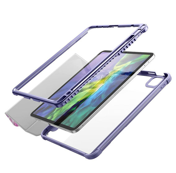 Huse pentru iPad Air 4 10.9 2020 / iPad Pro 11 2020 / 2018, Suritch Full Body Marble, transparent / roz