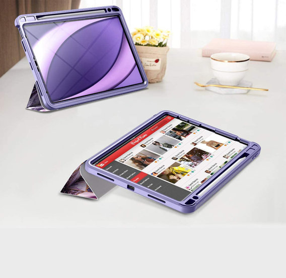 Huse pentru iPad Air 4 10.9 2020 / iPad Pro 11 2020 / 2018, Suritch Full Body Marble, violet