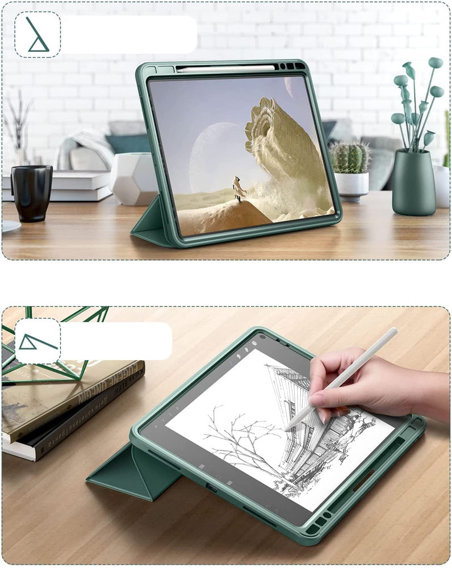 Huse pentru iPad Pro 12.9 2020/2021/2022, Suritch Full Body, verde