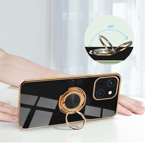 Huse pentru iPhone 13, Electro Ring, negru