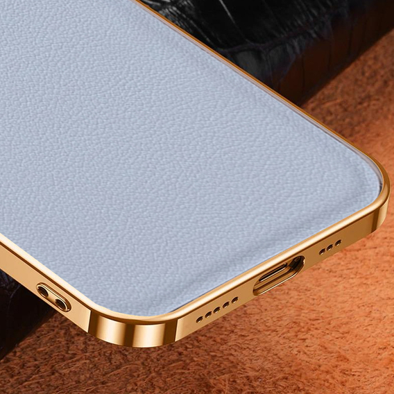 Huse pentru iPhone 14, Cowhide Leather, gri