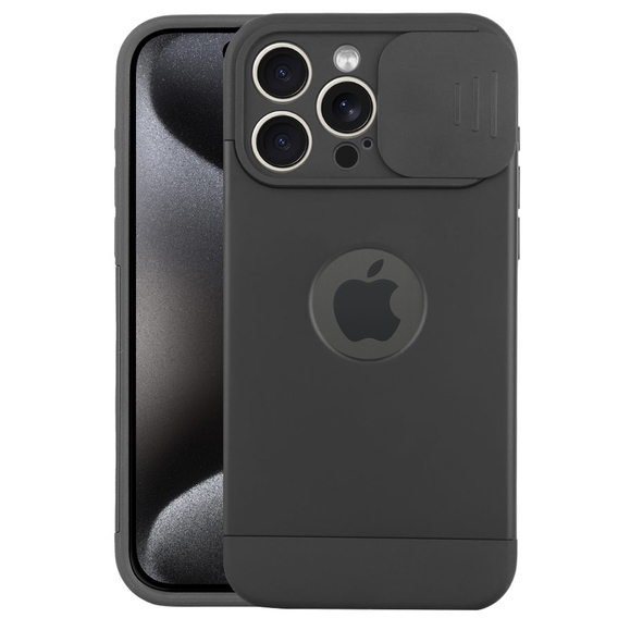 Huse pentru iPhone 15 Pro, ERBORD MagProtect Slide Camera, negru