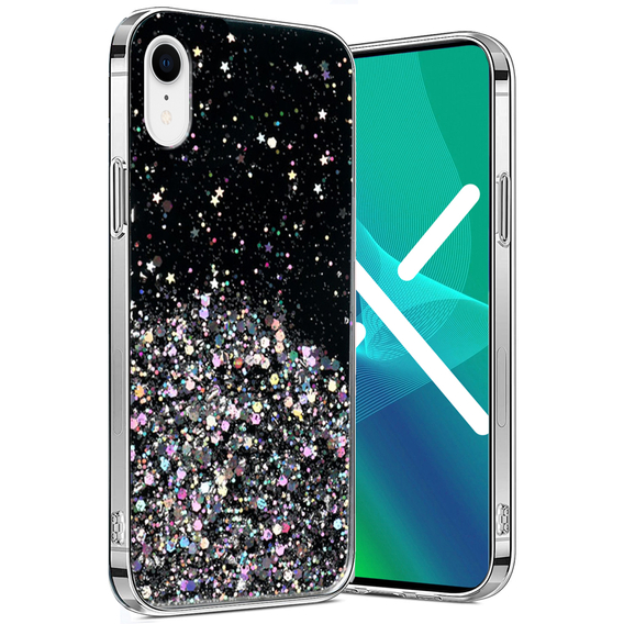 Huse pentru iPhone XR, Glittery, negru