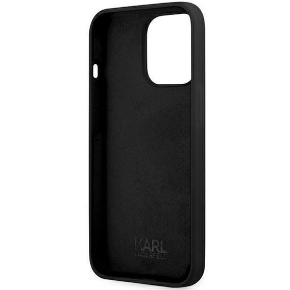 Karl Lagerfeld Huse pentru iPhone 13 Pro, Silicone Karl&Choupette, negru