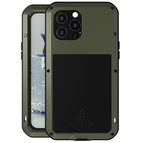 Love Mei Huse pentru iPhone 12 Pro, armored with glass, verde