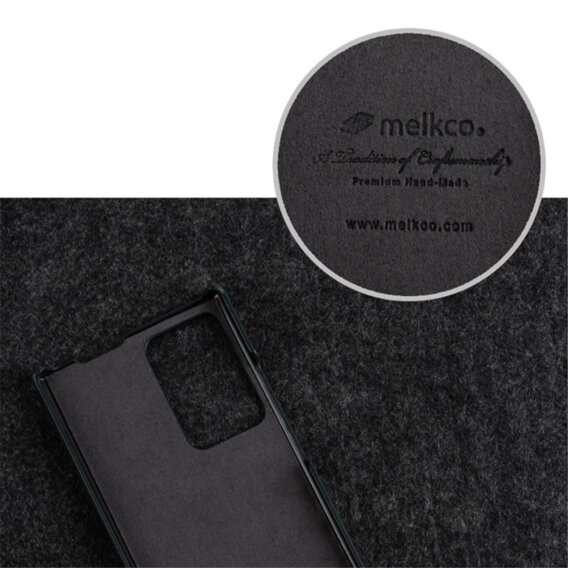 MELKCO carcasă flip pentru Samsung Galaxy Note 20 Ultra, piele, flip, negru