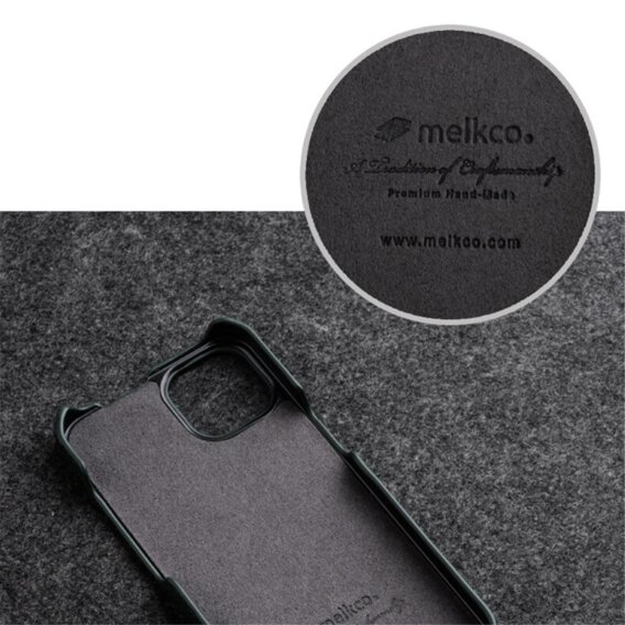 MELKCO carcasă flip pentru iPhone 13, piele, flip, negru