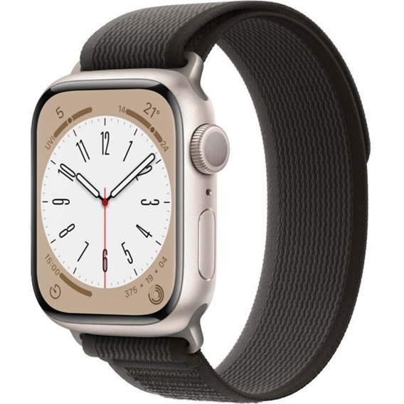 Pasek nylonowy do Apple Watch 1/2/3/4/5/6/7/8/SE/ULTRA 42/44/45/49mm, Szary / Pomarańczowy