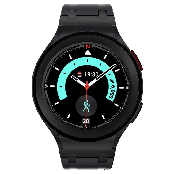 Pasek silikonowy do Samsung Galaxy Watch 4/5 40/42/44/46/45mm Pro, Czarny