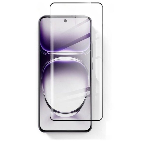 Sticlă călită 3D pentru Oppo Reno 12 Pro, cadru negru