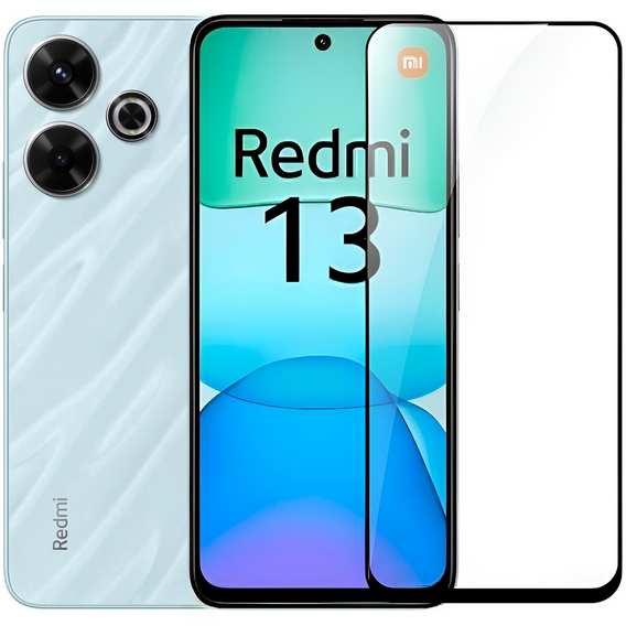 Sticlă călită 3D pentru Xiaomi Redmi 13, cadru negru