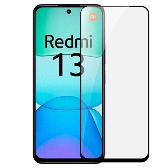 Sticlă călită 3D pentru Xiaomi Redmi 13, cadru negru