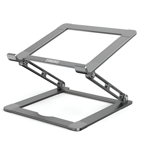 Suport pentru laptop din aluminiu, ERBORD ProDesk Stand, gri