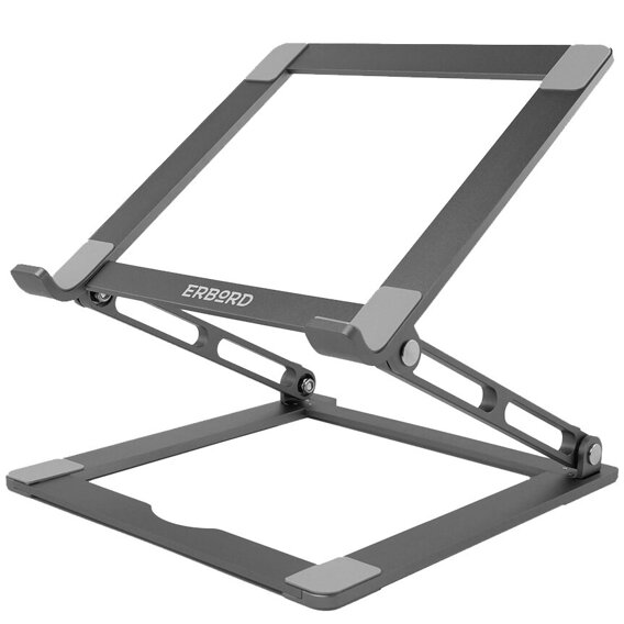 Suport pentru laptop din aluminiu, ERBORD ProDesk Stand, gri