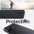 2x ERBORD OPTIK Pro sticlă călită pentru iPhone 15 Pro/15 Pro Max camera foto, albastru