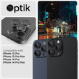 2x ERBORD OPTIK Pro sticlă călită pentru iPhone 15 Pro / 15 Pro Max camera foto, negru