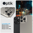 2x ERBORD OPTIK Pro sticlă călită pentru iPhone 15 Pro/15 Pro Max camera foto, titanium gri