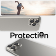 2x ERBORD OPTIK Pro sticlă călită pentru iPhone 15 Pro/15 Pro Max camera foto, titanium gri