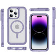 Carcasă cu ramă pentru iPhone 14 Pro Max, pentru MagSafe, transparent / violet