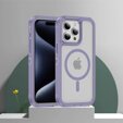 Carcasă cu ramă pentru iPhone 14 Pro, pentru MagSafe, transparent / violet