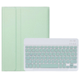 Carcasă + tastatură Apple iPad Air 11" 6 gen. 2024, Leather Pen Slot, verde deschis