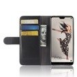 Cu clapetă pentru Huawei P20 Pro, Split Leather Wallet, negru