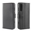 Cu clapetă pentru Huawei P20 Pro, Split Leather Wallet, negru