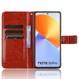 Cu clapetă pentru Infinix Note 30 Pro 4G, Crazy Horse Wallet, maro