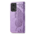 Cu clapetă pentru Motorola Moto G24 / G24 Power / G04, Butterfly, violet