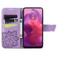 Cu clapetă pentru Motorola Moto G24 / G24 Power / G04, Butterfly, violet