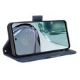 Cu clapetă pentru Motorola Moto G62 5G, Card Slot, albastru