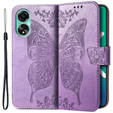 Cu clapetă pentru Oppo A38 4G / Oppo A18 4G, Butterfly, violet