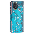 Cu clapetă pentru Oppo A38 4G / Oppo A18 4G, Wallet, Sakura albastru